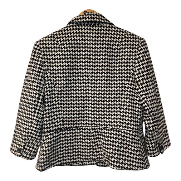 Worthington Women’s Black and White Herringbone Trendy Cropped Blazer - Size 10 - Picture 4 of 9